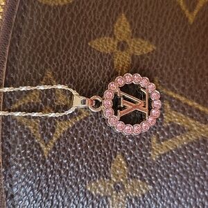 Authentic Louis Vuitton Rhinestone Charm Necklace